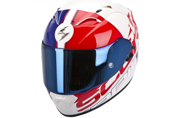 SCORPION EXO 1200 QUATERBACK BLEU BLANC ROUGE SCORPION EXO 1200 QUATERBACK BLEU BLANC ROUGE