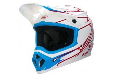BELL MX9 PINNED WHITE