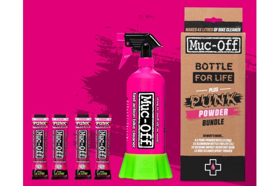 Punk Powder Bike Cleaner (4 sachets) + Bottle for Life | Muc-Off