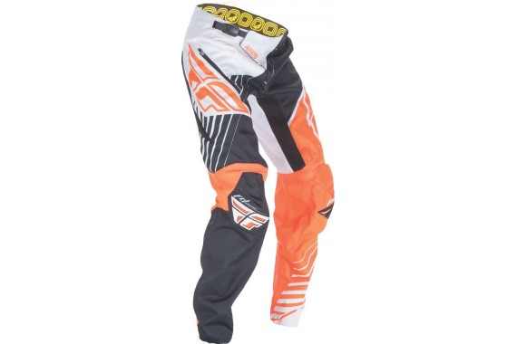 Pantalon Kinetic Vector Orange/Blanc | Fly Racing