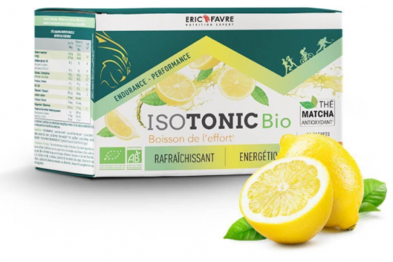 Boisson de l'effort longue durée bio, saveur citron - 16 sachets unidoses | Eric Favre