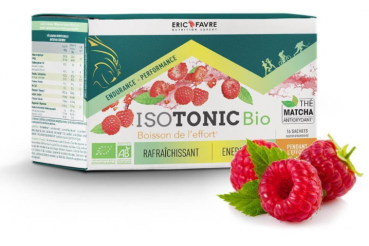 Boisson de l'effort longue durée bio, saveur framboise - 16 sachets unidoses | Eric Favre