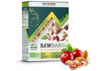 Boite de barre énergétique de l'effort 100% naturelle, saveur cranberry amande cacahuète | Eric Favre