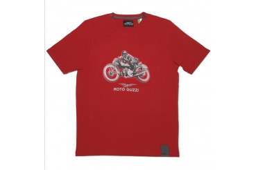 T-Shirt  "Garage" Rouge | MOTO GUZZI