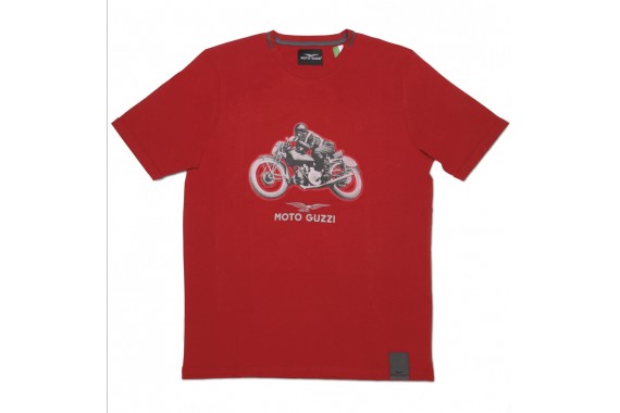 T-Shirt  "Garage" Rouge | MOTO GUZZI