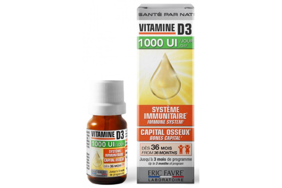 Vitamine D3 compte-goutte 20mL | Eric Favre