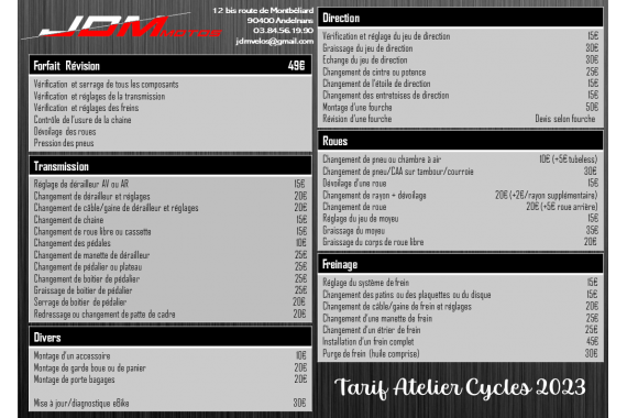 Atelier vélos | JDM Vélos Atelier vélos | JDM Vélos
