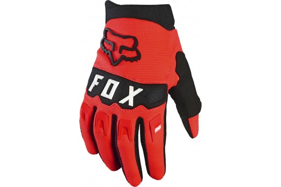 Yth Dirtpaw Glove - Fluorescent Red | FOX