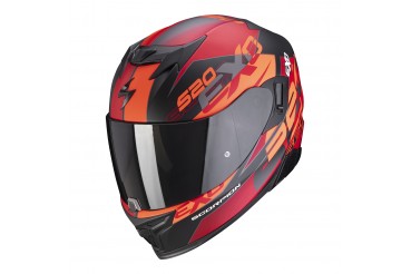 EXO-520 AIR COVER - Noir Matt / Rouge | SCORPION