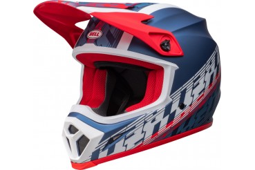MX-9 Mips Offset - Mat Metallic Bleu/Blanc | BELL